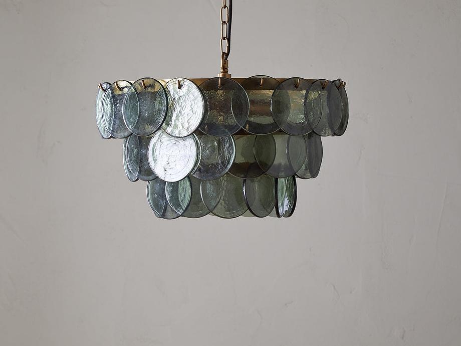 Kagitha Recycled Glass Chandelier - Green