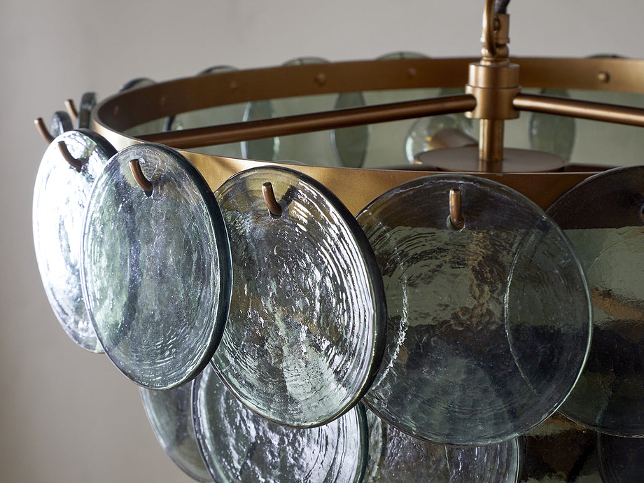 Kagitha Recycled Glass Chandelier - Green