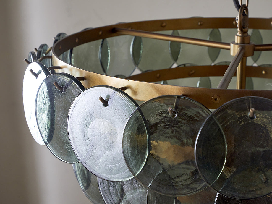 Kagitha Recycled Glass Chandelier - Green