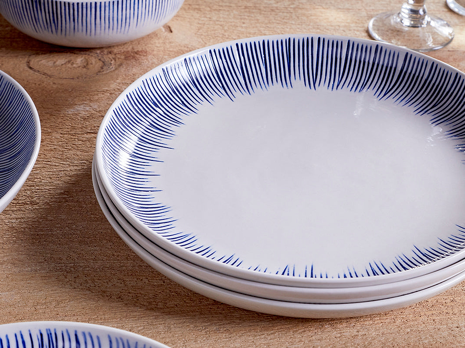 Karuma Dinnerware Set - Blue & White (Set of 12)