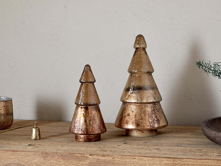 Konara Glass Tree - Gold Crackle