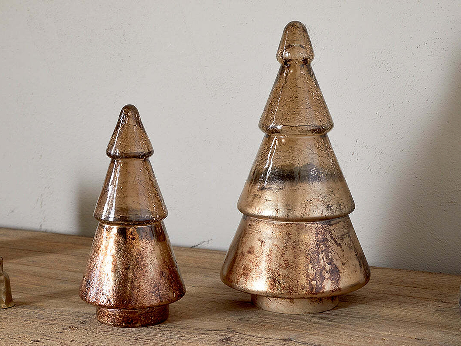 Konara Glass Tree - Gold Crackle