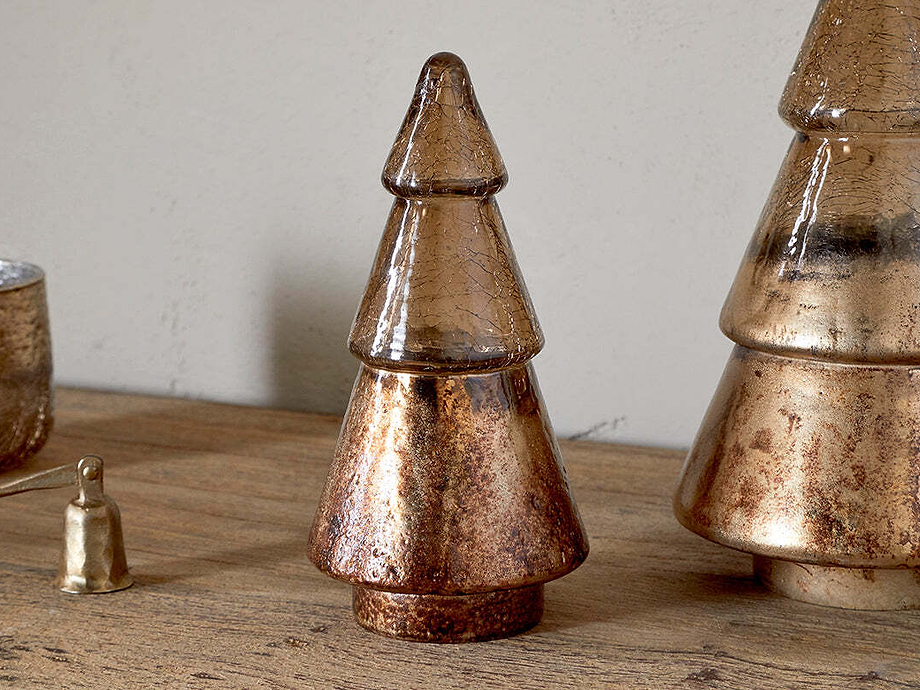 Konara Glass Tree - Gold Crackle