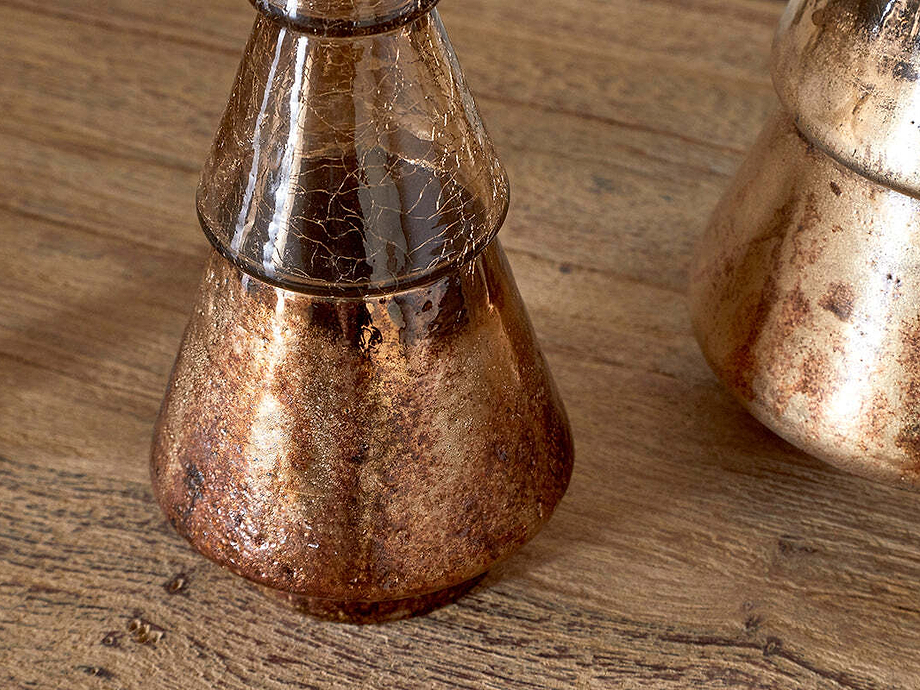 Konara Glass Tree - Gold Crackle