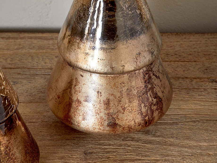 Konara Glass Tree - Gold Crackle