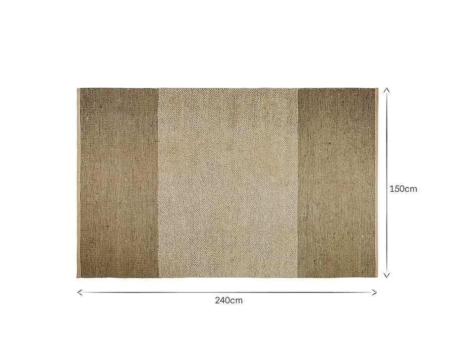 Kufri Jute Rug - Soft Blue & Brown