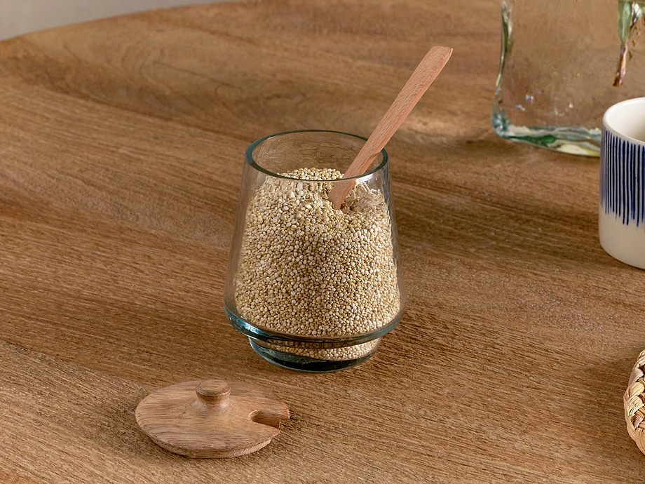 Kali Tall Storage Jar - Natural & Clear
