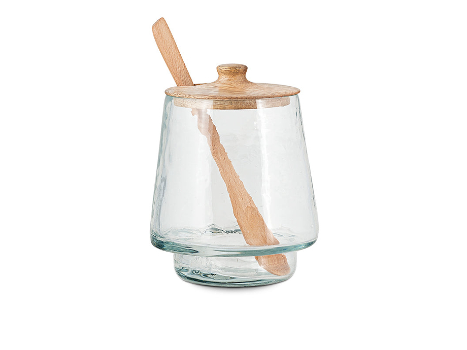 Kali Tall Storage Jar - Natural & Clear