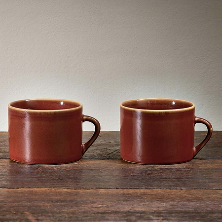 Kalini Mugs - Amber - Large (Set of 2)-nkuku