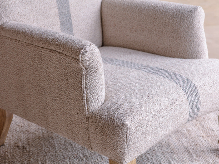 Kallu Wool & Cotton Occasional Chair - Natural