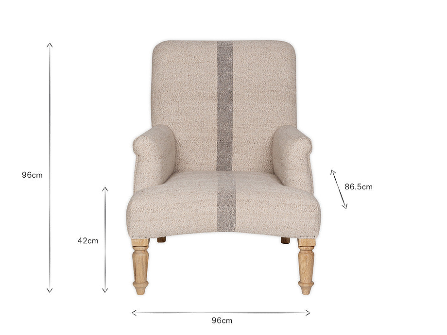 Kallu Wool & Cotton Occasional Chair - Natural