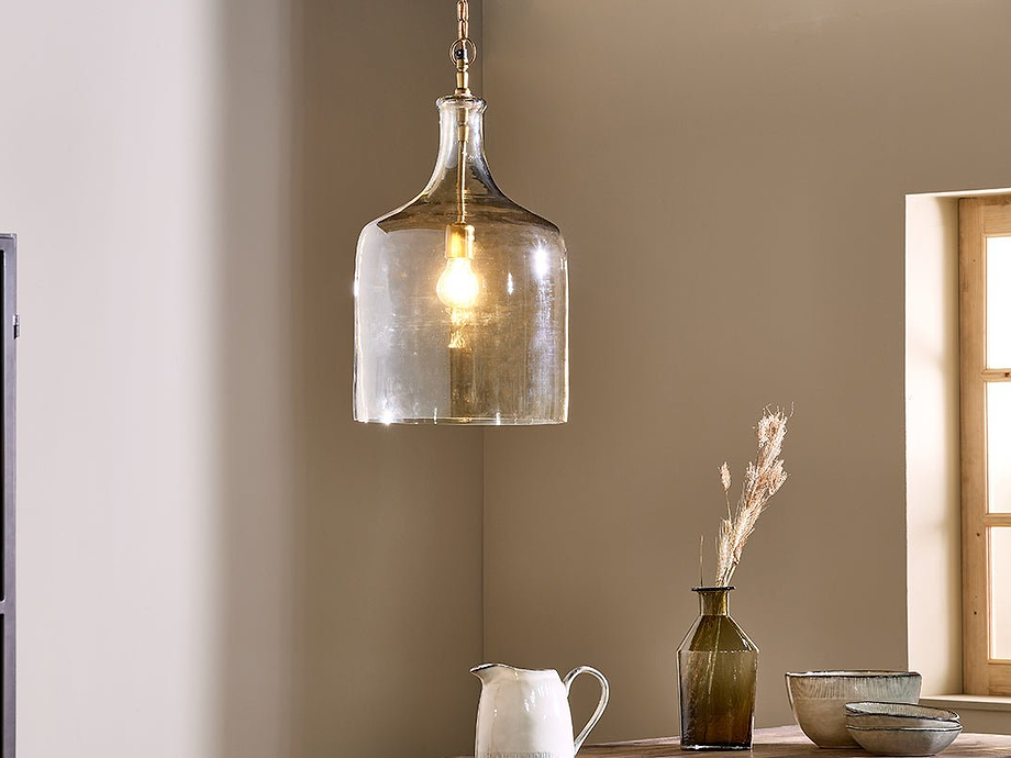 Kalsi Recycled Glass Pendant Light - Lustre - Large