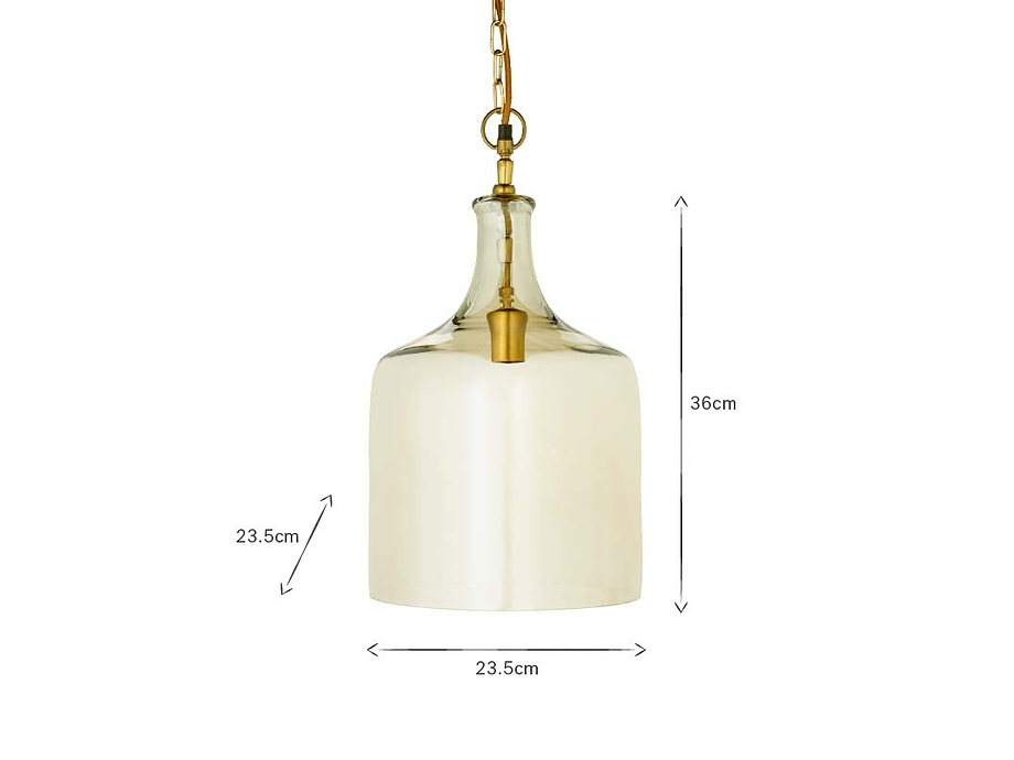 Kalsi Recycled Glass Pendant Light - Lustre - Small