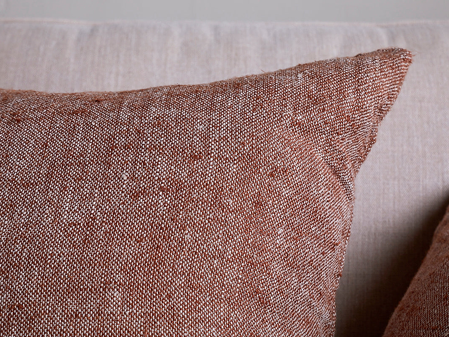 Kana Linen Cushion Cover - Rust