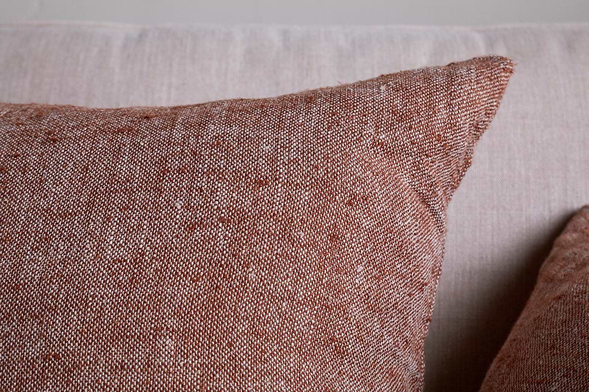 Kana Linen Cushion Cover - Rust