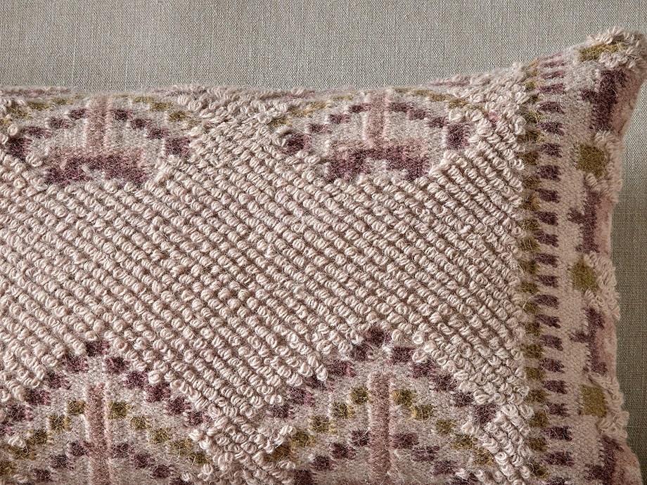 Kandy Wool & Cotton Cushion Cover - Dusty Pink