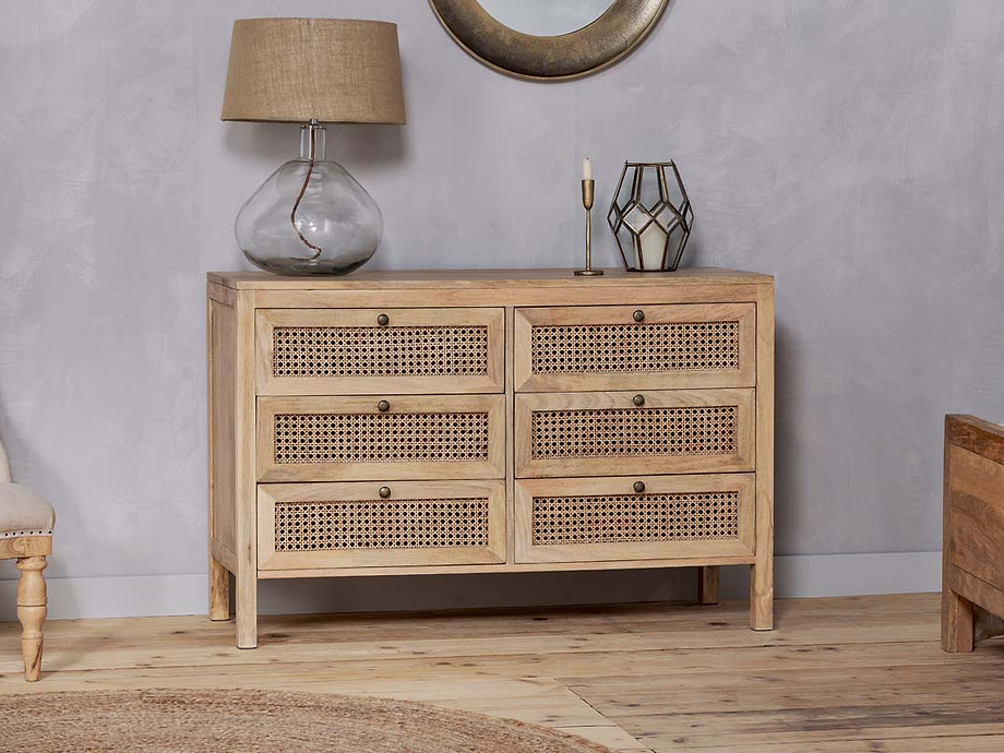 Kanz Mango Wood Chest Of Drawers - Natural