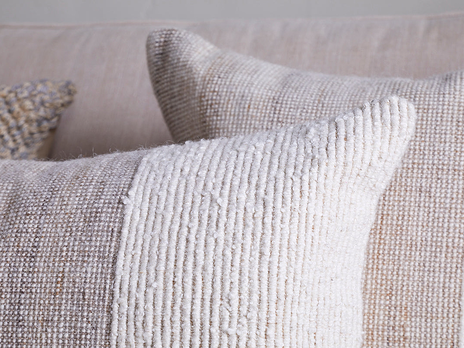 Karaya Cotton & Wool Cushion Cover - Natural