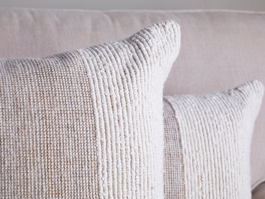 Karaya Cotton & Wool Cushion Cover - Natural