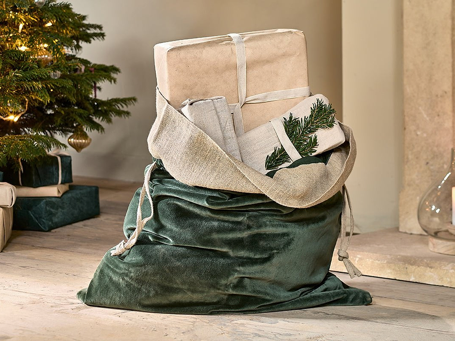 Karru Cotton Velvet Sack - Forest Green