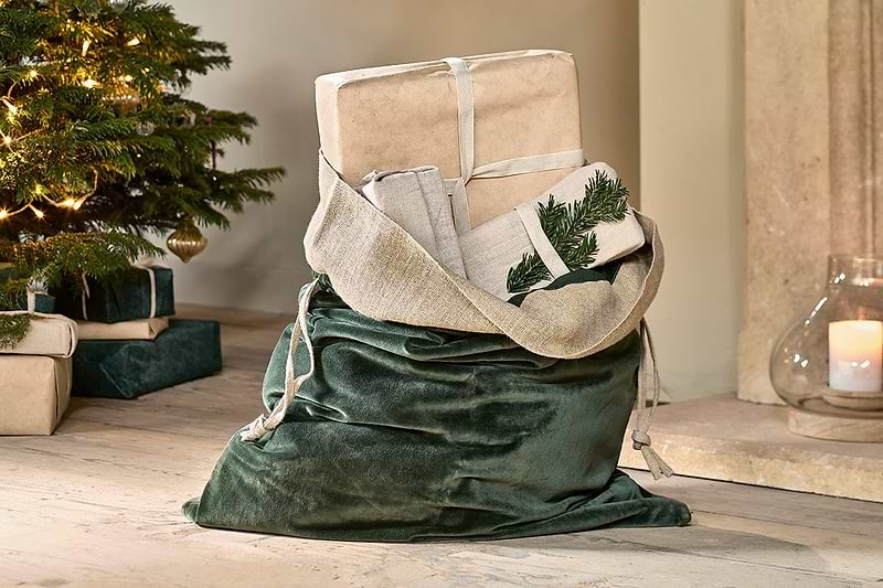 Karru Cotton Velvet Sack - Forest Green-nkuku