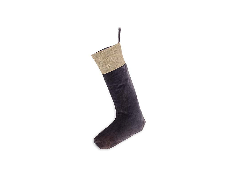 Karru Cotton Velvet Stocking - Charcoal
