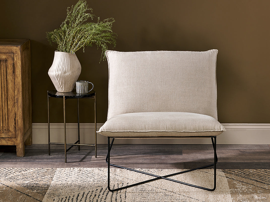 Kashvi Oversized Linen Lounger - Natural