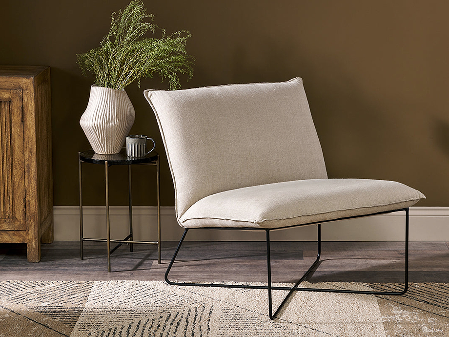 Kashvi Oversized Linen Lounger - Natural