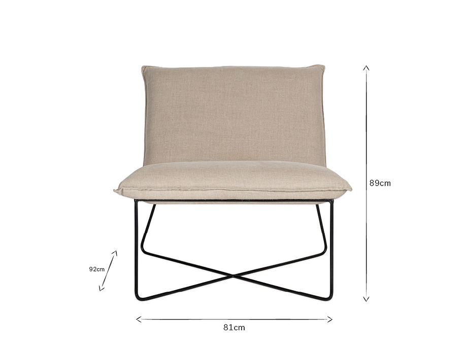 Kashvi Oversized Linen Lounger - Natural