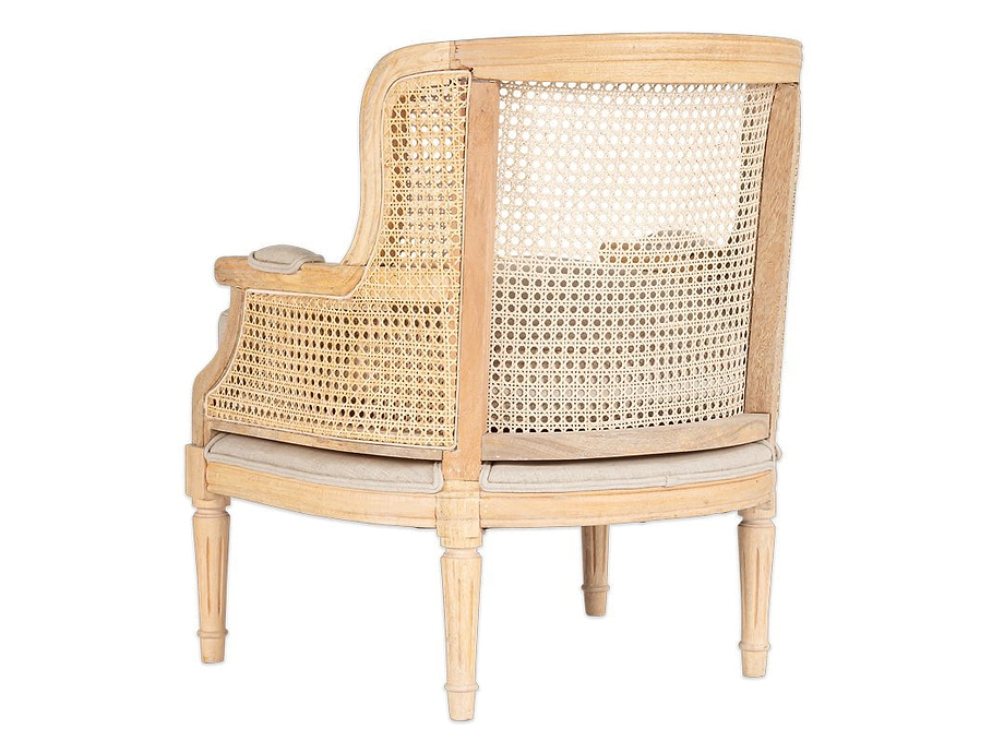 Kaziria Cane & Linen Armchair - Natural