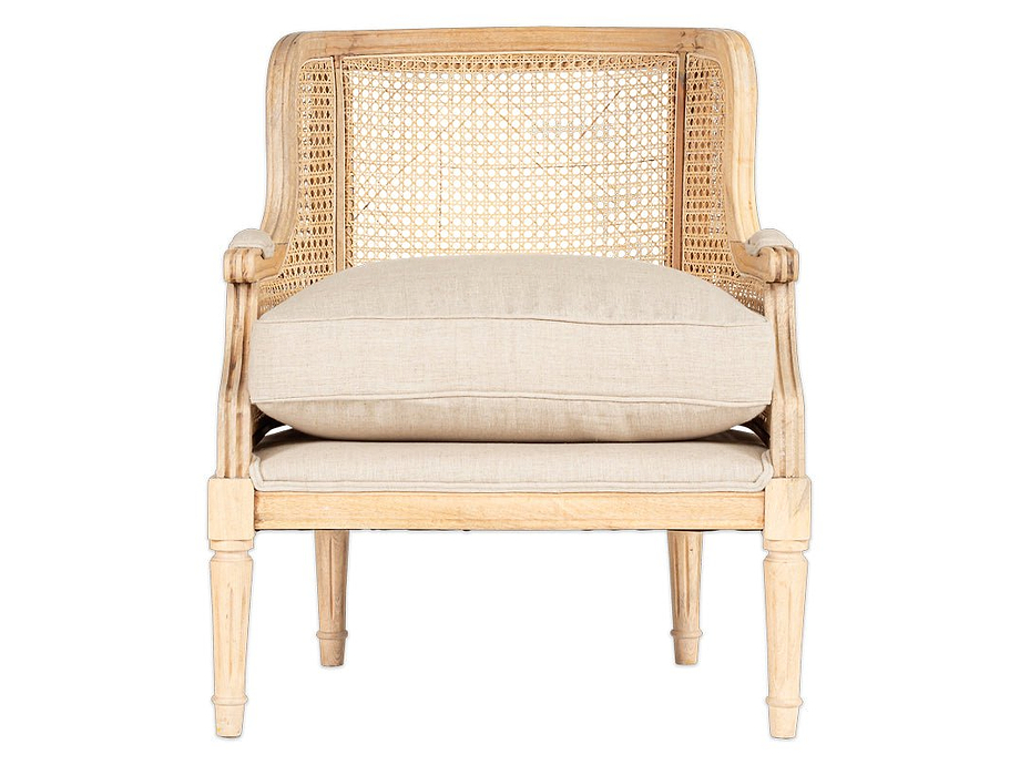 Kaziria Cane & Linen Armchair - Natural