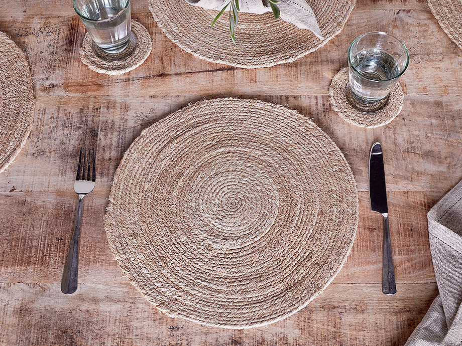 Keso Woven Placemats - Natural - (Set of 4)