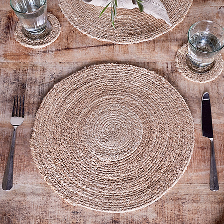 Keso Woven Placemats - Natural - (Set of 4)-nkuku