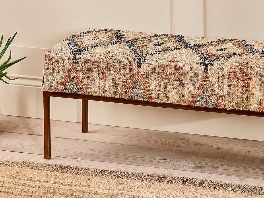 Kesu Kilim & Iron Bench