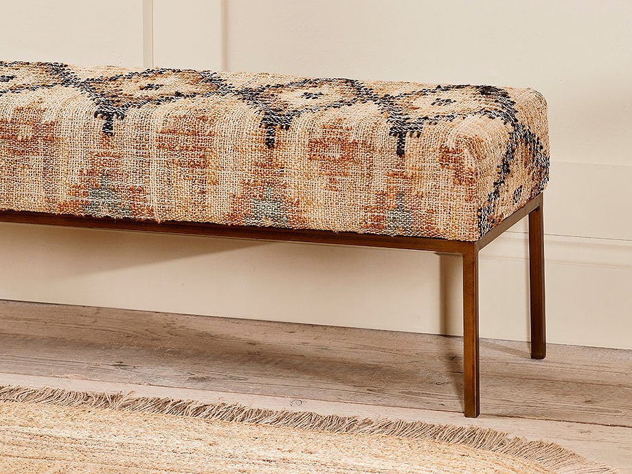 Kesu Kilim & Iron Bench