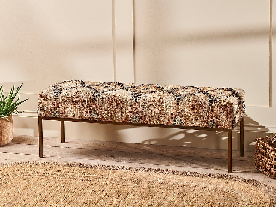 Kesu Kilim & Iron Bench