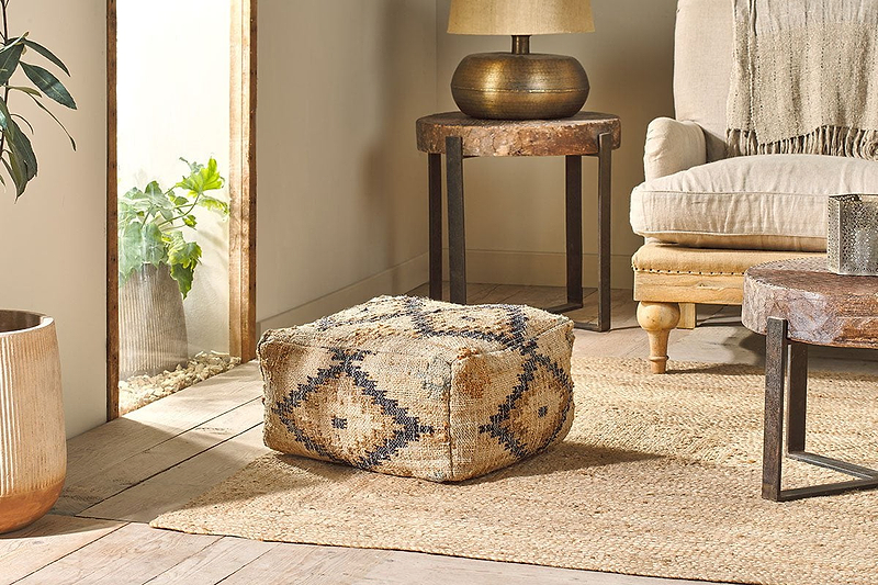 Kesu Kilim Pouf - Small- nkuku