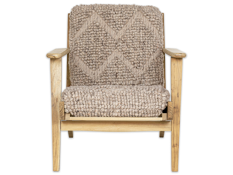 Keya Chunky Weave & Mango Wood Chair - Natural