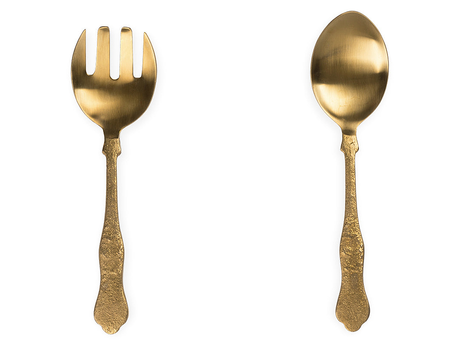 Khana Salad Servers - Brushed Gold (Set of 2)