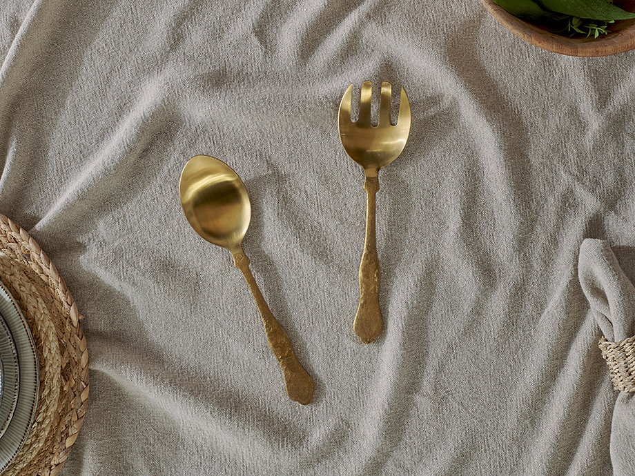 Khana Salad Servers - Brushed Gold (Set of 2)