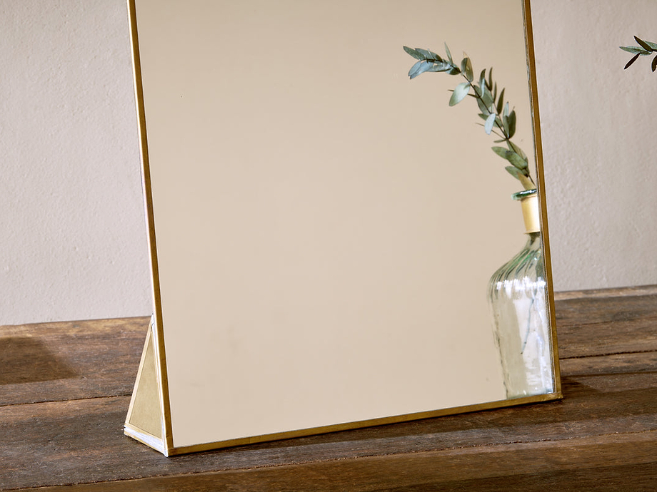 Kiko Standing Mirror - Antique Brass