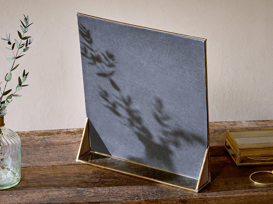 Kiko Standing Mirror - Antique Brass