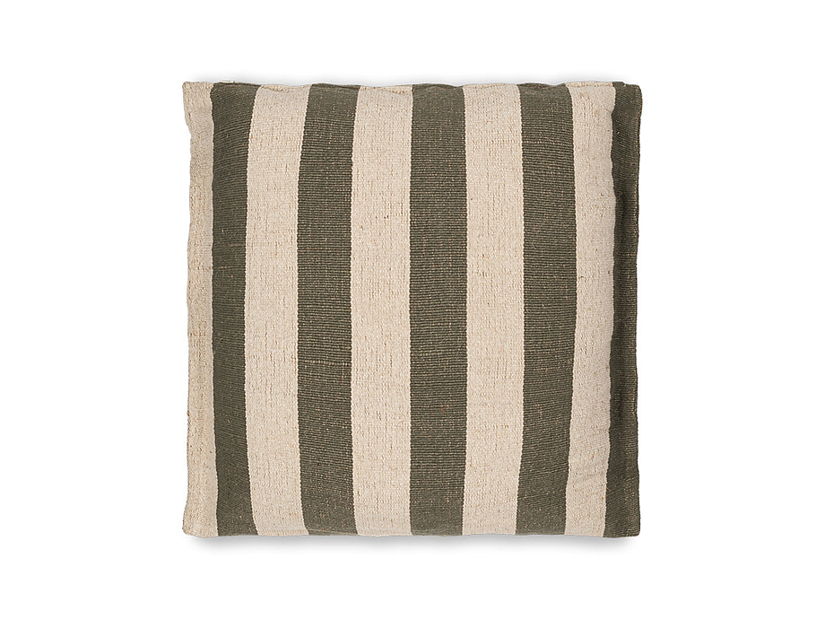 Kobbari Jute & Cotton Cushion Cover - Moss Green