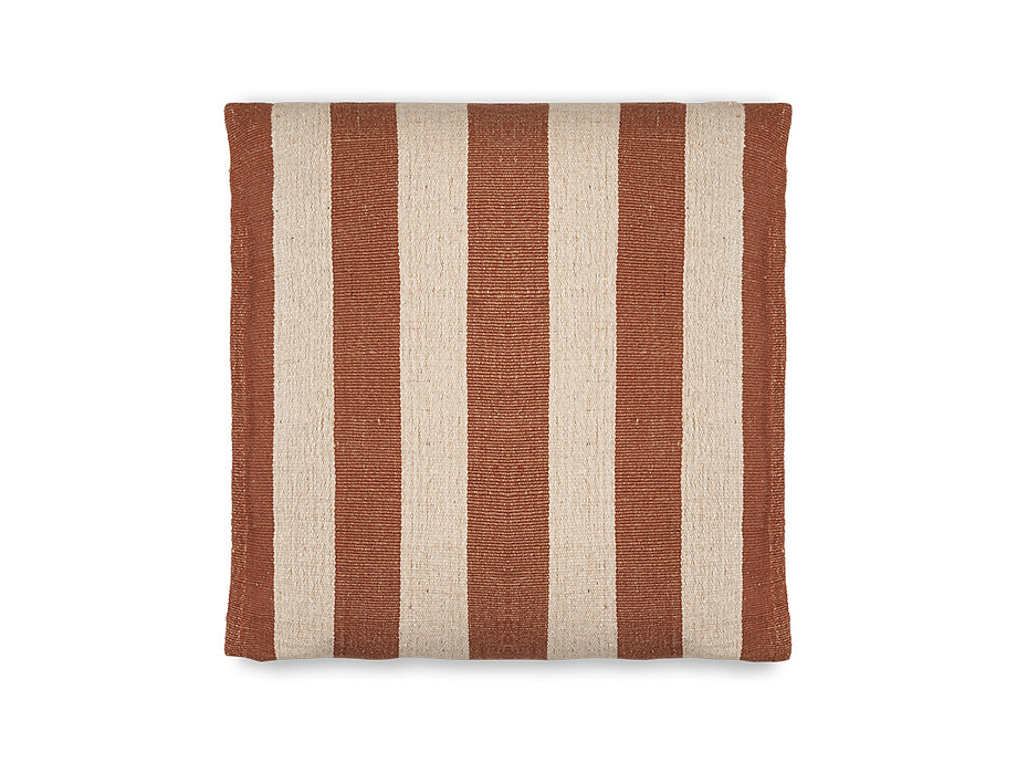 Kobbari Jute & Cotton Cushion Cover - Rust