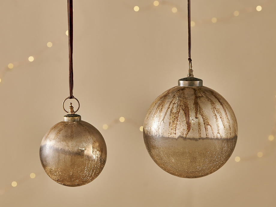 Konara Giant Bauble - Gold Crackle