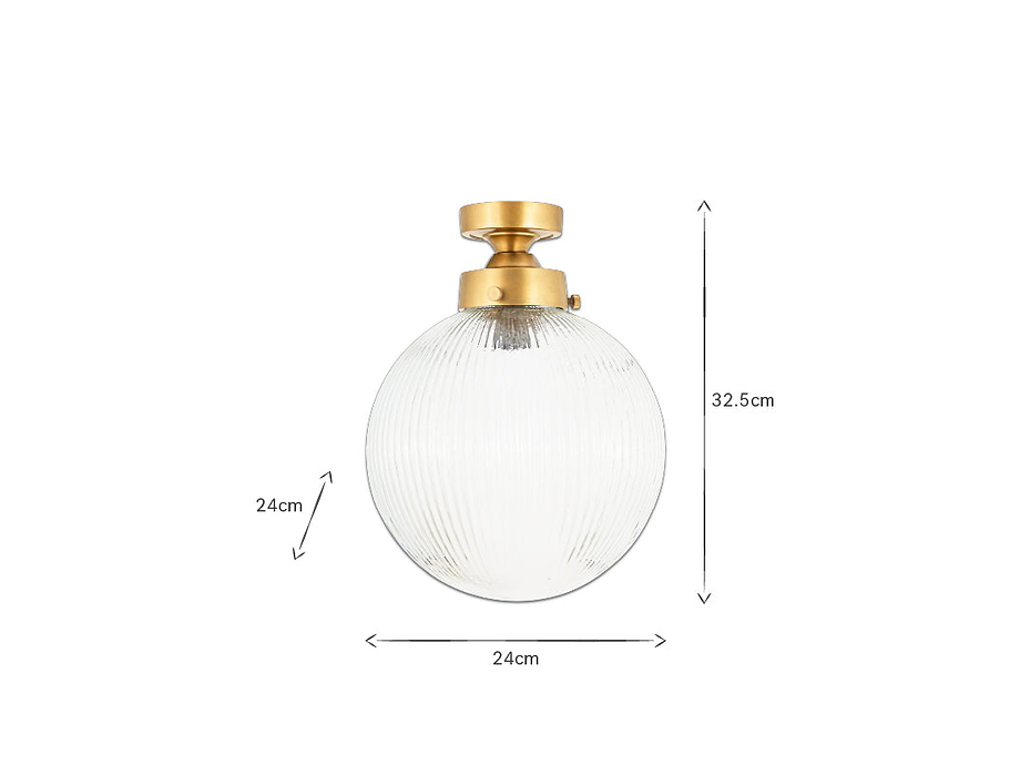 Konnie Bathroom Ceiling Light - Clear