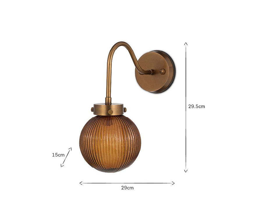 Konnie Bathroom Wall Light - Amber