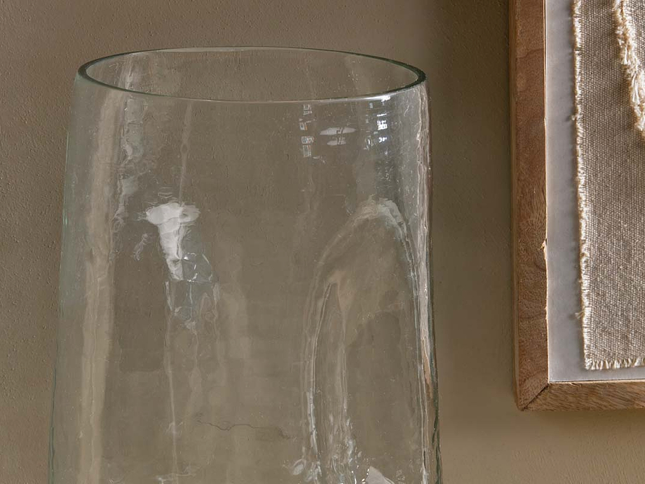 Kotri Recycled Glass Organic Shape Vase - Clear