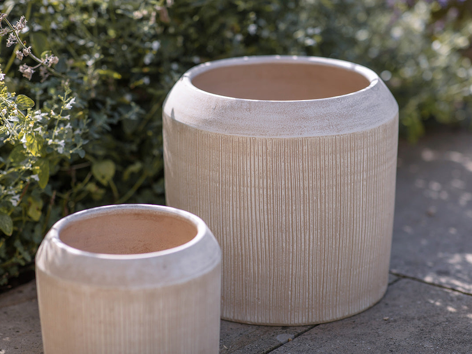 Kubo Ceramic Planter - Cream