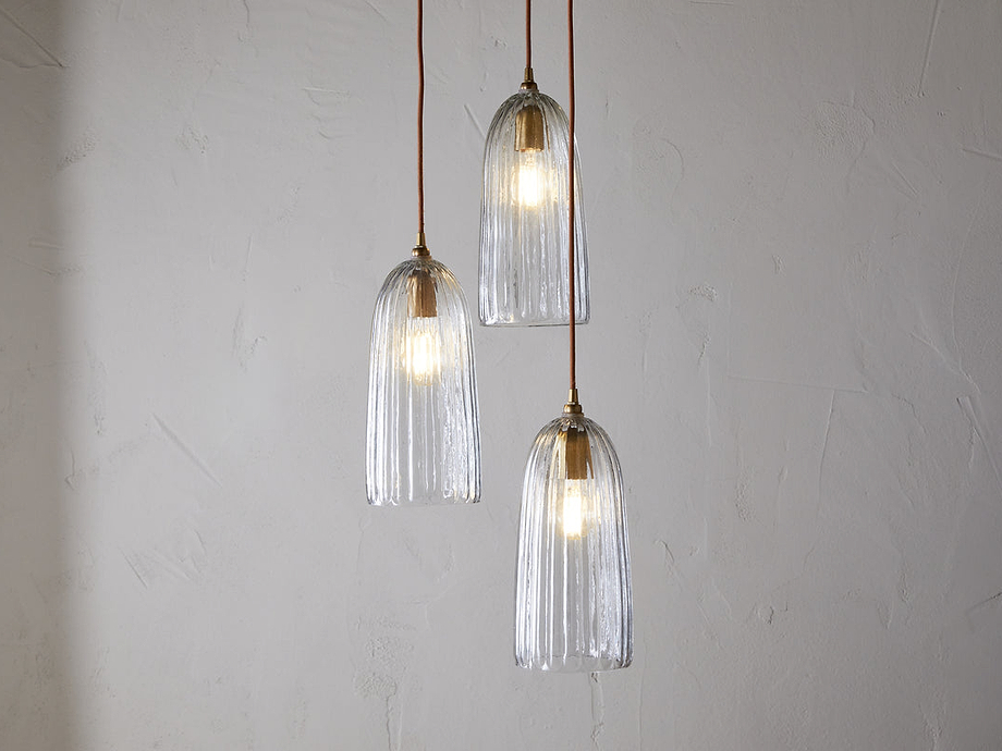 Lumina Fluted Recycled Glass Cluster Light - Clear